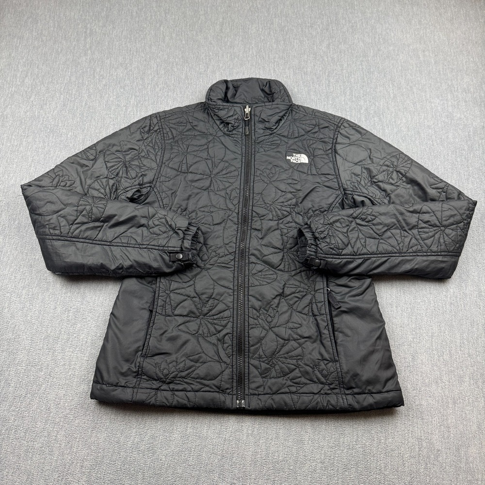 The North Face Jacket Womens Small Black Catawissa Embroidered Quilt Insulated